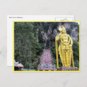 バトゥケイブ金ゴールド像 ポストカード (正面/裏面)