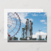 バトゥミ市グルジア。アリとニノの像 ポストカード (正面/裏面)