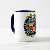 バトラーアイリッシュシールドバパーソナライズされたッジ マグカップ (正面左)