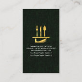 バトラーウェイター提供金ゴールド刃物,食べ物 名刺 (裏面)