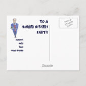 バトラー殺人謎招待状葉書 インビテーションポストカード (裏面)