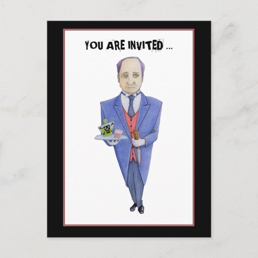 バトラー殺人謎招待状葉書 インビテーションポストカード (正面)