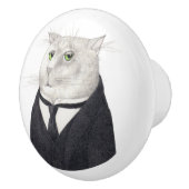 バトラー猫セラミック引出しノブ セラミックノブ (右)