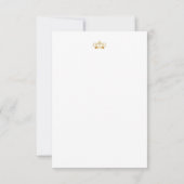 バトラー王室のシルバープラッタ誕生日パーティーRH 招待状 (裏面)