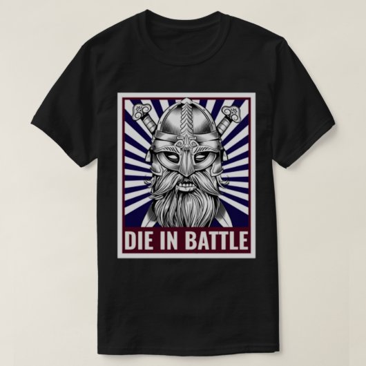 バトルで死亡バイキング Tシャツ (デザイン正面)