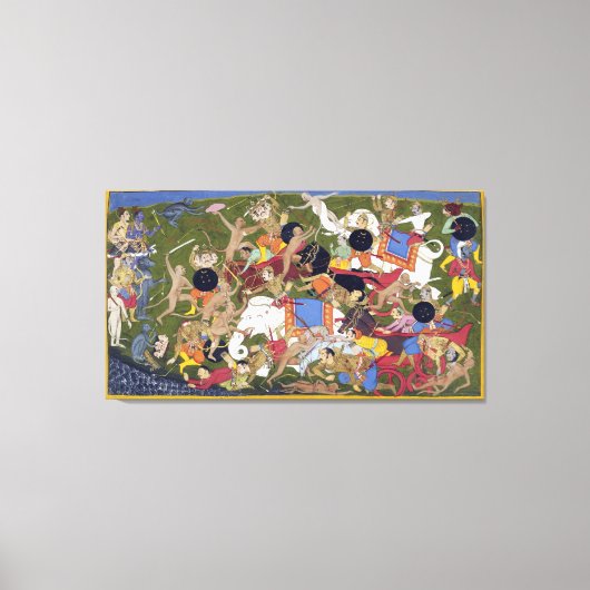 バトルアットランカラマヤナウダイプールインディアサイブディン キャンバスプリント (正面)