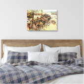 バトルオブギルフォードコートハウスアメリカ革命 キャンバスプリント (インサイチュ (寝室))