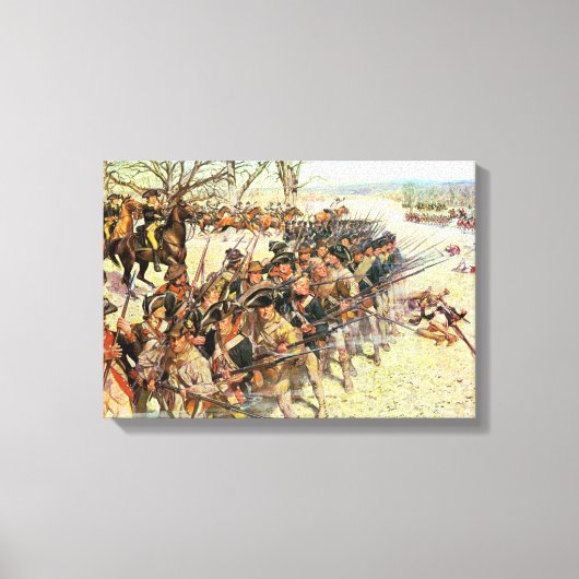 バトルオブギルフォードコートハウスアメリカ革命 キャンバスプリント (正面)