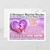 バトルオブザセキスバレンタインマルティーニレシピポスト シーズンポストカード (正面/裏面)