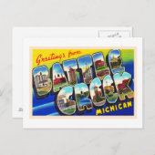 バトルクリークミシガンMIラージレター ポストカード (正面/裏面)