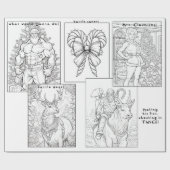 バトルサンタ&コカラーリングブック ラッピングペーパー (フラット)