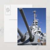 バトルシップ記念館の戦艦アラバマ ポストカード (正面/裏面)