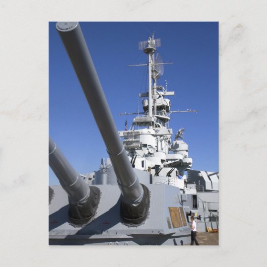 バトルシップ記念館の戦艦アラバマ ポストカード (正面)