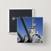 バトルシップ記念館の戦艦アラバマ 缶バッジ (正面&裏面)