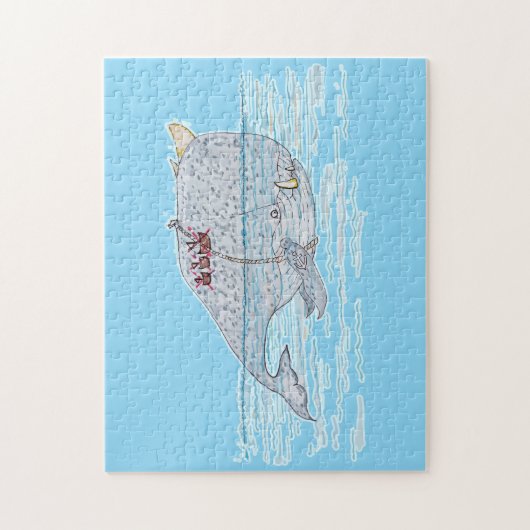 バトルホーンクジラ ジグソーパズル (縦)