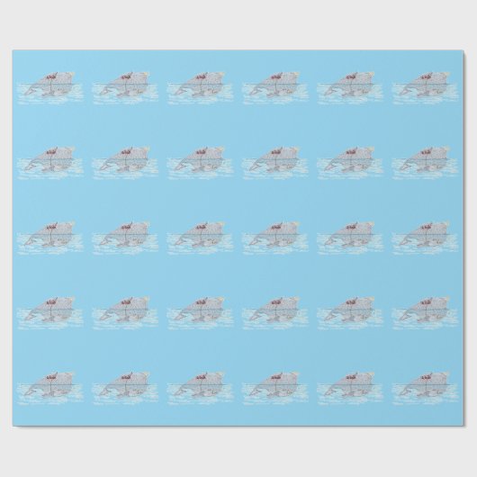 バトルホーンクジラ ラッピングペーパー (フラット)