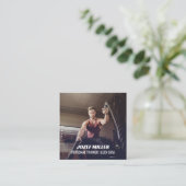 バトルロープスポーツフィットネスパーソナルトレーナー スクエア名刺 (スタンド正面)