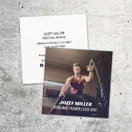 バトルロープスポーツフィットネスパーソナルトレーナー スクエア名刺