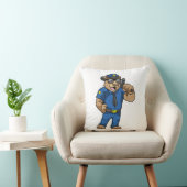 バトンと共に警察官として働く クッション (椅子)