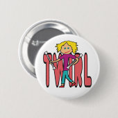 バトンの回転 缶バッジ (正面&裏面)