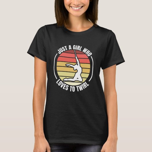 バトンを絡めるのが大好きな女の子 Tシャツ (正面)