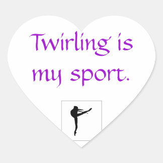 バトンスポーツステッカー ハートシール