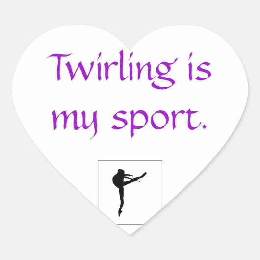 バトンスポーツステッカー ハートシール (正面)