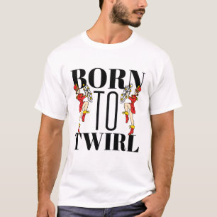 バトントワイラーがトワ生まれールに回転 Tシャツ