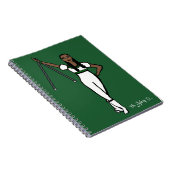バトントワイラーホワイトグリーンアクセントB ノートブック (右側)