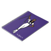 バトントワイラーホワイトパープルアクセントB ノートブック (左側)