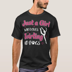 バトントワイラー犬を愛する少女に Tシャツ