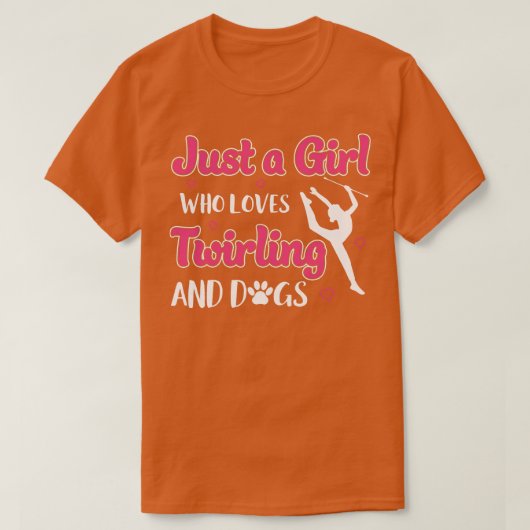 バトントワイラー犬を愛する少女に Tシャツ (デザイン正面)