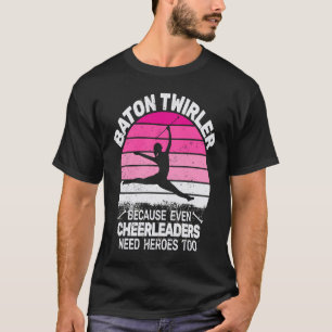 バトントワイラー理由レトロなバトントワイラーかわいい Tシャツ