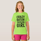 バトントワリングの女の子Tシャツ Tシャツ (正面フル)