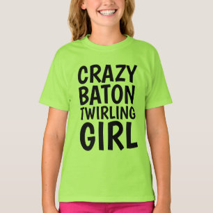 バトントワリングの女の子Tシャツ Tシャツ