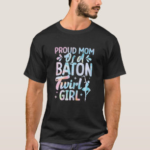 バトントワリングの少女の自慢のママ マジェット Tシャツ
