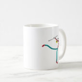 バトントワリングの棒人間 コーヒーマグカップ (正面右)