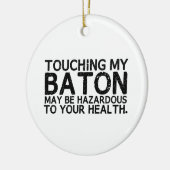 バトンハザードラム専攻のマーチングバンド セラミックオーナメント (左)