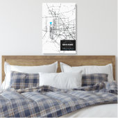 バトンルージュの地図+場所をマークCanvas Pri キャンバスプリント (インサイチュ (寝室))