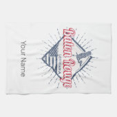 バトンルージュシティルイジアナ統一された州USA キッチンタオル (横)