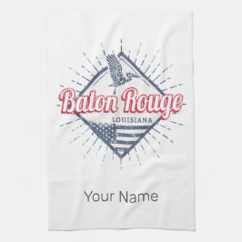 バトンルージュシティルイジアナ統一された州USA キッチンタオル