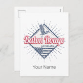 バトンルージュシティルイジアナ統一された州USA シーズンポストカード (正面/裏面)