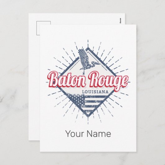 バトンルージュシティルイジアナ統一された州USA シーズンポストカード (正面/裏面)