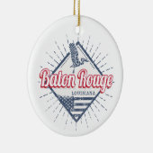 バトンルージュシティルイジアナ統一された州USA セラミックオーナメント (右)