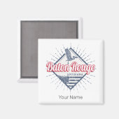 バトンルージュシティルイジアナ統一された州USA マグネット (正面/裏面)