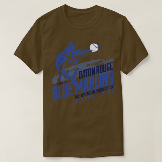 バトンルージュブルーマリンズ Tシャツ (デザイン正面)