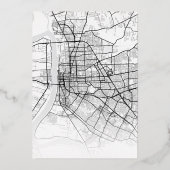 バトンルージュラブロケーター |シティテーマ結婚の 箔招待状 (裏面)