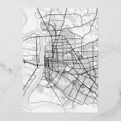 バトンルージュラブロケーター |結婚式の日付の保存 箔招待状 (裏面)