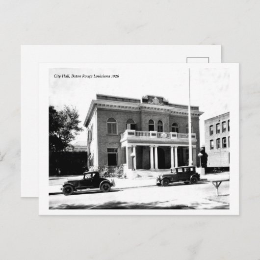 バトンルージュルイジアナヒストリックシティホールヴィンテージ ポストカード (正面/裏面)