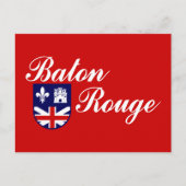 バトンルージュ国旗、ルイジアナはがき ポストカード (正面)